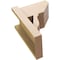 Ekena Millwork 8-in W x 12-in D x 16-in H Funston Slat Rough Cedar Woodgrain TimberThane Outlooker, Primed Tan OUTUR080X12X16FST24RCPR - alternate 4